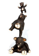 Philippe Berry-3 oursons en bronze. H:165cm- Galerie d'art sud de la France-village de Biot