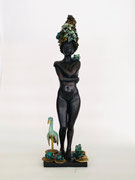 Francesca dalla Benetta .  "Palude" bronze  51X20X20cm. Galerie d'art à Biot. Galerie Gabel. Côte d'Azur