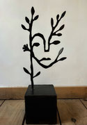 SETCH, Spring, H: 64cm, sculpture in cut patinated steel. Galerie Gabel, Biot
