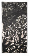 Les tournesols  - eau forte aquatinte et contre collé - 40X20