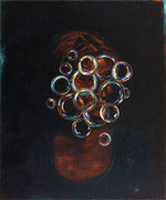 "Seifenblasen", 2024, Öl auf Leinwand, 60 x 50 cm