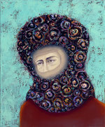 "Kapuze", 2023, Öl auf Leinwand, 60 x 50 cm