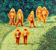 "Die Parkheiligen", 2012, Öl auf Leinwand, 115 x 130 cm