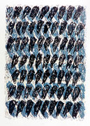 "Wiersz VI" (Gedicht-Vers-Zeile), 1995, Linolschnitt auf Bütten, 100 x 70 cm