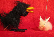 Rabe und Hase