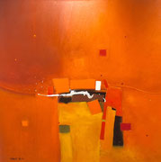 Amber Light, 80 x 80 cm, Acryl, VERKAUFT