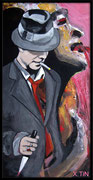 Tom Waits "Romeo is bleeding", acrylique sur toile (60cm x 30cm)