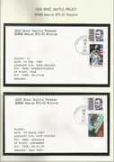 Russia, BURAN-mission, 2 mission-covers from 11. test flight  launched 25.02.1987 andtaxi test dated 29.03.1987