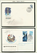 Russia, 2 covers orig.signed by Space Shuttle test pilot Rimantas Stankyavichyus
