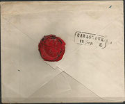backside of this letter with the red seal of Alexander von Humboldt