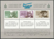 Germany, official vignette mini sheet from Luposta Berlin 1977, mini sheet (vignette), design from the austrian artist Otto Stefferl, should come to an official stamp of Deutsche Post, but have not been realized