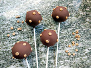 Schoko-Bananen Cake Pops mit Karamell