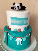 Babyshower Cake, Schoko-Nuss Torte