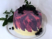 Aquarell Torte- Schoko Straciatella Brombeere