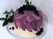 Aquarell Torte- Schoko Straciatella Brombeere