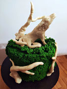 Der heulende Wolf: Himbeer-Mohn-Straciatella Torte