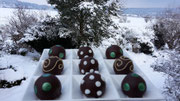 Winterliche Cakeballs Schoko-Minze