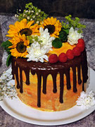 Schoko-Himbeer Torte mit Marzipan-Mascarponecreme