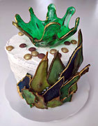 Walnuss-Birnen Torte mit kandierten Birnen