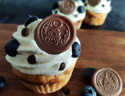 Blaubeer Marzipan Cupcakes