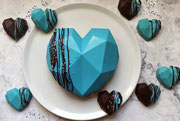 Herzen in blau mit Schwarzwälder Kirsch Füllung