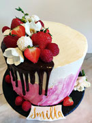 Babyshower Cake für Smilla, Schoko-Erdbeer-Torte