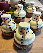 Bratapfel Schneemann Cupcakes