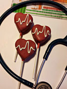 EKG Cake Pops-Schokolade Marzipan