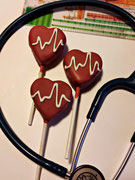 EKG Cake Pops-Schokolade Marzipan