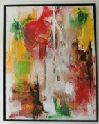 Acryl Schütt - Mischtechnik auf Leinwand mit Holzrahmen 100cm x 80cm - © KunstMomente Christine Dablander