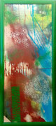 Acryl Schütt - Mischtechnik auf Karton mit Holzrahmen © KunstMomente Christine Dablander 