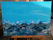 Acryl Spachteltechnik auf Leinwand mit Holzrahmen 50cm x 70cm  - © KunstMomente Christine Dablander