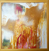 Acryl Schütt - Mischtechnik auf Karton mit Rahmen 78cm x 76cm - © KunstMomente Christine Dablander
