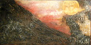 Acryl Spachtel- Rost- Mischtechnik auf Leinwand mit Holzrahmen 50cm x 20cm - © KunstMomente Christine Dablander