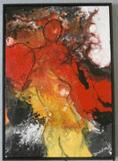 Acryl Schütt - Mischtechnik auf Leinwand mit Holzrahmen 70cm x 50cm - © KunstMomente Christine Dablander