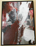 Acryl Schütt - Collagen - Mischtechnik auf Leinwand mit Holzrahmen 70cm x 50cm - © KunstMomente Christine Dablander
