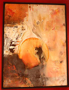 Acryl Schütt- Mischtechnik auf Leinwand mit Holzrahmen 80cm x 60cm - © KunstMomente Christine Dablander
