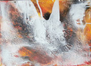 Acryl Schütt - Mischtechnik auf Leinwand mit Holzrahmen 40cm x 30cm - © KunstMomente Christine Dablander