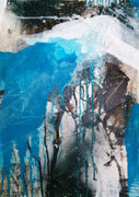 Acryl Schütt -Collagen - Mischtechnik auf Leinwand mit Holzrahmen 70cm x 50cm - © KunstMomente Christine Dablander