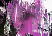 Acryl Schütt - Misch - Collagentechnik auf Leinwand mit breitem Rahmen 70cm x 50cm © KunstMomente Christine Dablander 