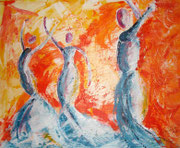Acryl Spachtel - Mischtechnik auf Leinwand mit Holzrahmen 70cm x 50cm - © KunstMomente Christine Dablander