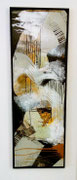 Acryl Schütt- Misch- Collagentechnik auf Leinwand 150cm x 50cm stehend und liegend verwendbar - © KunstMomente Christine Dablander