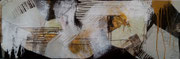 Acryl Schütt- Misch- Collagentechnik auf Leinwand 150cm x 50cmstehend und  liegend verwendbar - © KunstMomente Christine Dablander