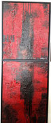 Acryl Misch-Spachteltechnik auf Leinwand mit 2tlg. Holzrahmen liegend und stehend verwendbar - © KunstMomente Christine Dablander