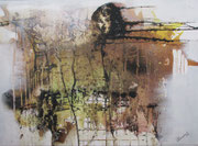 Acryl Schütt - Mischtechnik auf Leinwand mit Holzrahmen 70cm x 50cm - © KunstMomente Christine Dablander
