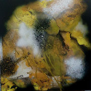 Acryl Schütt - Mischtechnik auf Holzplatte 70cm x 70cm - © KunstMomente Christine Dablander
