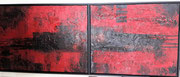 Acryl Misch-Spachteltechnik auf Leinwand mit 2tlg. Holzrahmen liegend und stehend verwendbar - © KunstMomente Christine Dablander