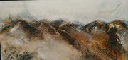 Acryl Spachtel- Mischtechnik auf Leinwand mit Holzrahmen 70cm x 30cm - © KunstMomente Christine Dablander