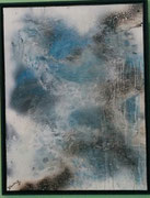Acryl Schütt - Collagen - Mischtechnik auf Leinwand mit Holzrahmen 80cm x 60cm - © KunstMomente Christine Dablander