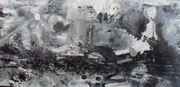 Acryl Schütt - Mischtechnik auf Leinwand mit Holzrahmen 80cm x 30cm - © KunstMomente Christine Dablander